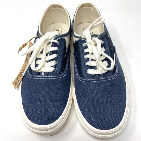 Vans Authentic Low Top Shoes Women's Size Skate Blue White Canvas VN0A5KRD8CP - Picture 6 of 10